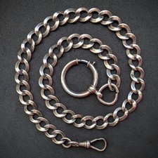 Taschenuhrkette 750 Silber