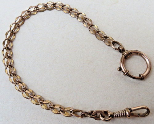 Alte double uhrenkette mit - double,