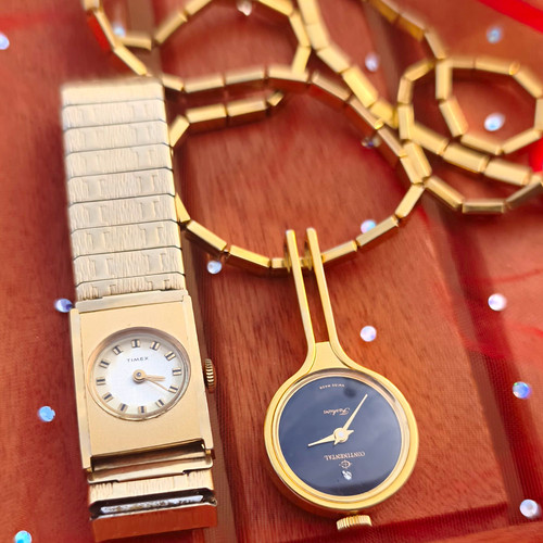 Vintage damenuhren set - 2x,