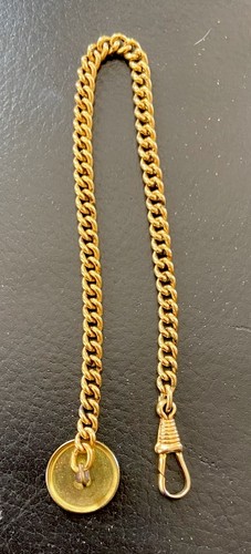 Antike goldfarbene uhrkette - antike,