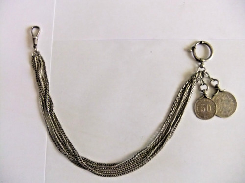 Taschenuhrkette silber - taschenuhrkette,
