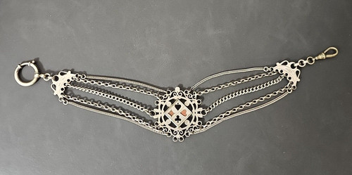 Antike taschenuhr kette mit - taschenuhr,