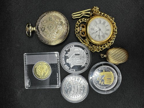 Taschenuhr konvolut münzen - taschenuhr,